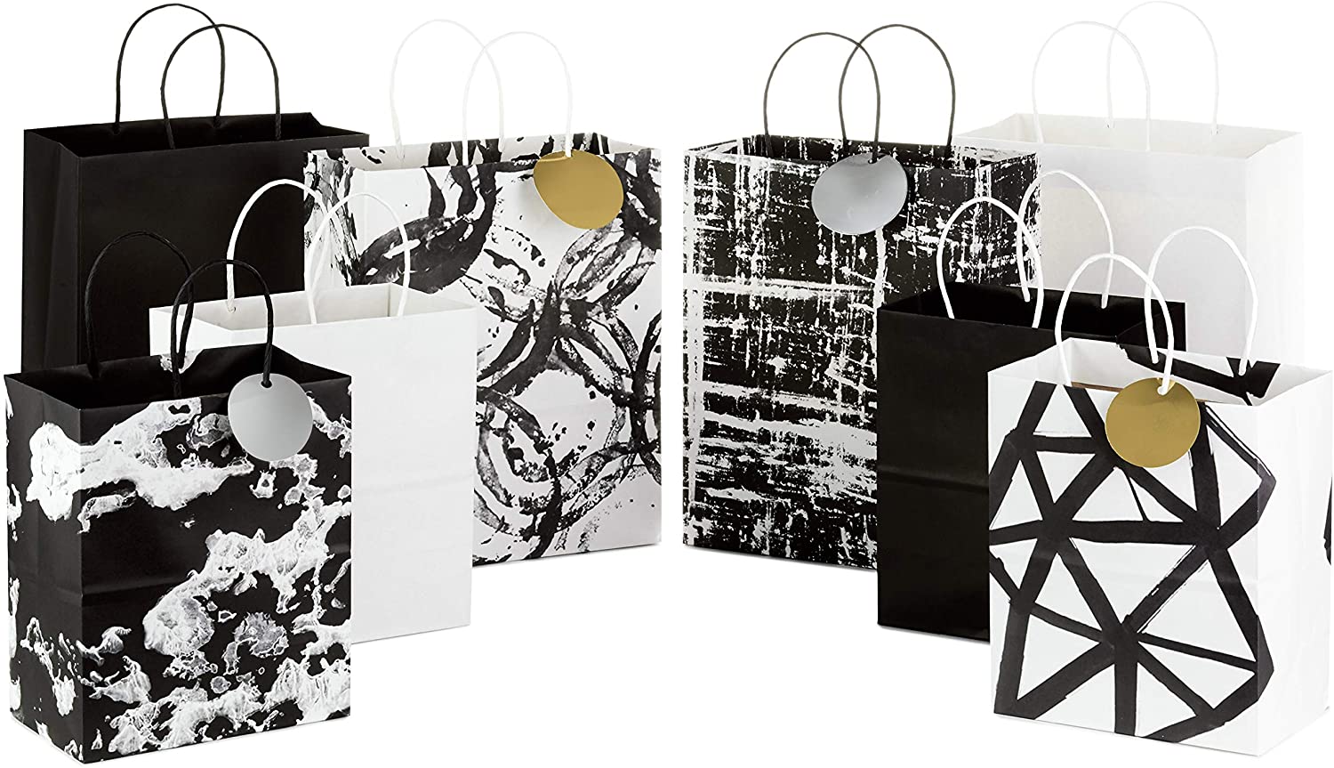 Hallmark Black and White Paper Gift Bags Assortment - lafiestadowntownla